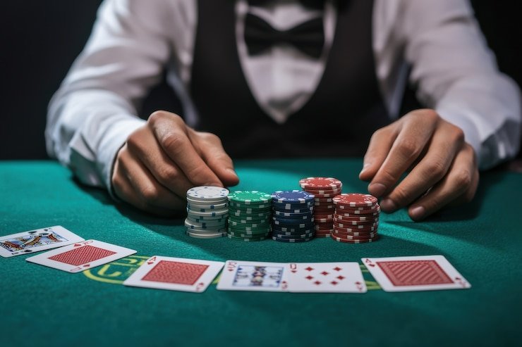 Dealer menampilkan kartu turn keempat